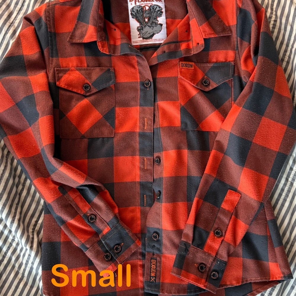 DIXXON Red and Black Plaid Button Down Shirt